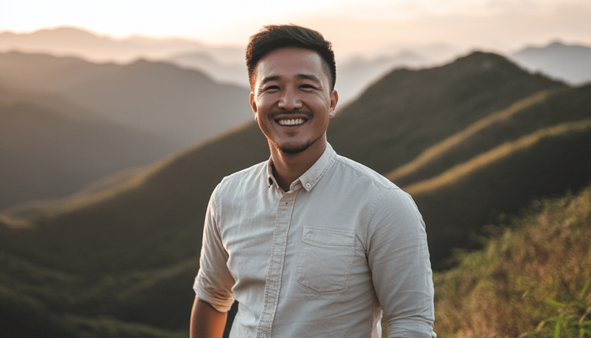 man smiling with teeth