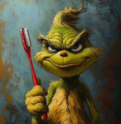 green man with brush