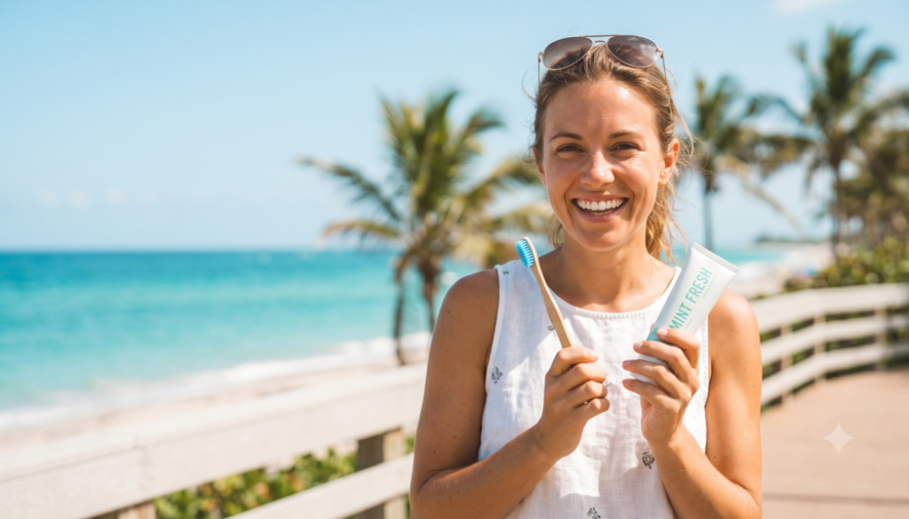 woman at beach