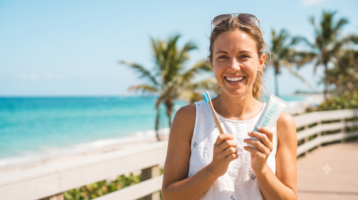 woman at beach