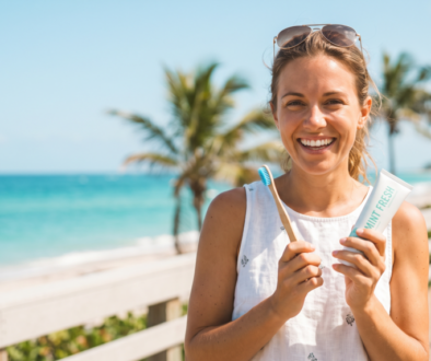 woman at beach